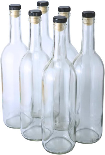 750ml glass bottle - glass, cork